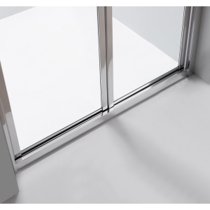Usa de dus pliabila din sticla securizata 5mm grosime cu rame cromate SH09A, 80 x 195 cm - Img 6
