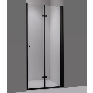 Usi pentru dus cu rame negre si sticla securizata 6mm SH01 B 90 cm - Img 6
