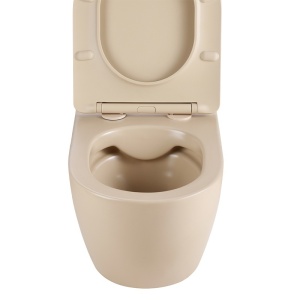Vas de toaleta suspendat Mizu Cappuccino, rimless cu capac din duroplast cu softclose - Img 9