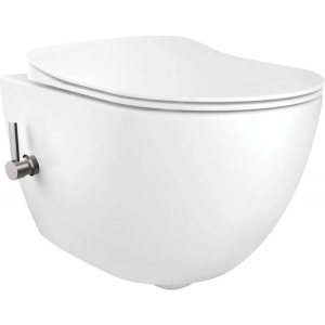 Vas wc cu functie de bideu incorporat si baterie, alb, 420x364mm
