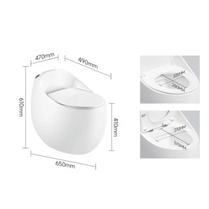 Vas WC Santa Rimless, rezervor incorporat, Negru mat, Power Colour, montaj podea, capac cu soft-close, Royalty Line - Img 6