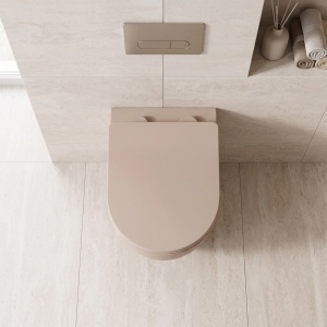 Vas WC suspendabil REA Carlo Mini Tornado Mocca Matt - Img 2