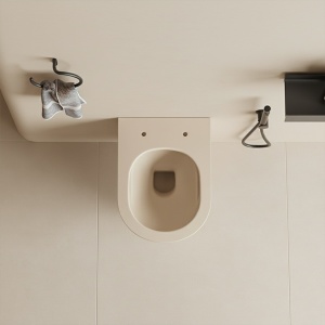 Vas WC suspendat Luma Cappuccino rimless si cu capac soft close - Img 10