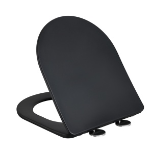 Vas WC suspendat Mizu Black Matt 03, rimless cu capac din duroplast si inchidere softclose - Img 7