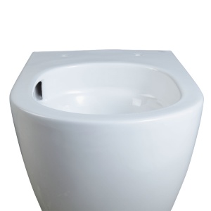 Vas WC suspendat Mizu Tornado White TR-02, rimless cu capac din duroplast si inchidere softclose - Img 5