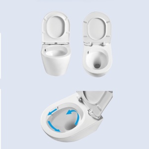 Vas WC suspendat Prima Tornado White TR-02, rimless cu capac din duroplast si inchidere softclose - Img 12