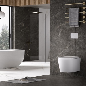 Vas wc suspendat Tornado Elite White, rimless cu capac din duroplast cu softclose - Img 3