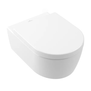 Vas WC suspendat Villeroy & Boch Avento DirectFlush rimless cu capac soft close alb alpin CeramicPlus