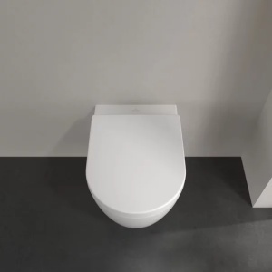 Vas WC suspendat Villeroy & Boch Avento DirectFlush rimless cu capac soft close alb alpin CeramicPlus - Img 6