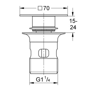 Ventil lavoar Push-Open Grohe antracit periat Hard Graphite - Img 2