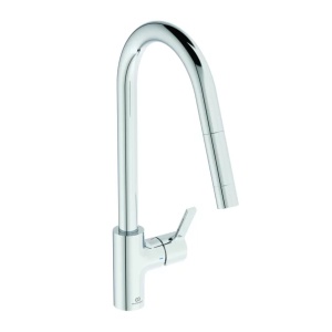 Baterie bucatarie cu dus extactibil Ideal Standard Gusto 235 crom lucios 1 tip de jet - Img 1