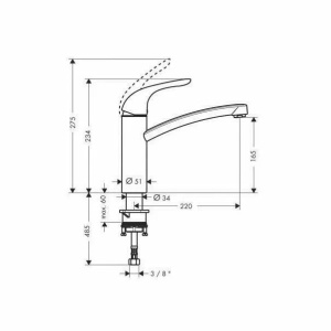 Baterie bucatarie Hansgrohe Focus M41 crom - Img 2