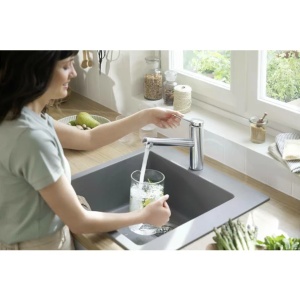 Baterie bucatarie Hansgrohe Zesis M33 monocomanda negru mat - Img 2