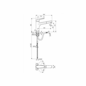 Baterie bucatarie Ideal Standard Ceraplan III pipa inalta si dus extractibil - Img 2