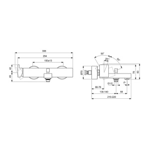 Baterie cada - dus Ideal Standard Atelier Extra monocomanda argintiu Silver Storm - Img 4