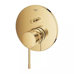 Baterie cada - dus incastrata Grohe Essence auriu lucios Cool Sunrise fara corp ingropat - Img 2