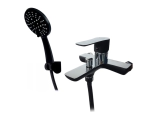 Baterie Cada PRO HUDSON 4529BL-P Montaj Pe Perete, Finisaj Negru / Crom, Dus De Mana Inclus - Img 3