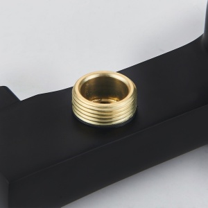 Baterie de bucatarie monocomanda cu montaj pe perete Harbor cu gat flexibil negru mat - Img 5