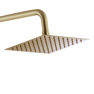 Baterie de dus cu termostat si dus tip ploaie T151 auriu periat - Img 18