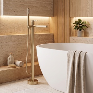 Baterie de pardoseala pentru cada Rea Grace Brush Gold - Img 3