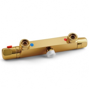 Baterie dus cu termostat si cu montaj pe perete, T201 Gold - Img 15