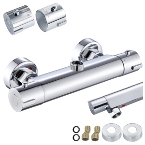 Baterie dus cu termostat si montaj pe perete T203 Chrome - Img 16