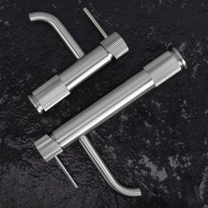Baterie inalta pentru baie Rea Lungo Stripe Brush Nickel - Img 4
