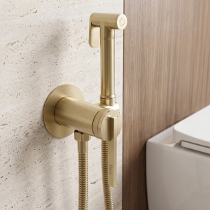 Baterie incastrata pentru bideu Rea Grace Brush Gold - Img 2