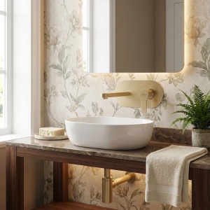 Baterie incastrata pentru lavoar REA Arcos Brush Gold - Img 6