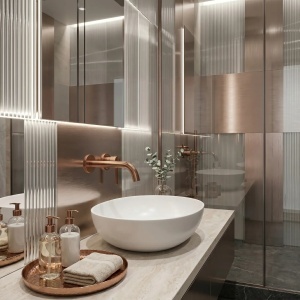Baterie incastrata pentru lavoar Rea Foster Brush Copper - Img 6