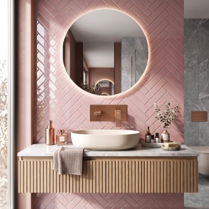 Baterie incastrata pentru lavoar Rea Joe Brush Copper - Img 6