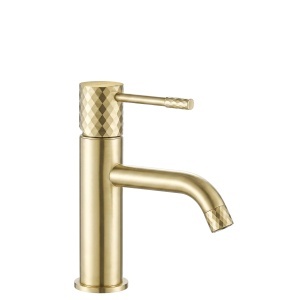 Baterie joasa pentru lavoar Rea Lungo Diamond Brush Gold