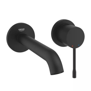 Baterie lavoar incastrata Grohe Essence M 18 cm negru mat Phantom Black fara corp ingropat