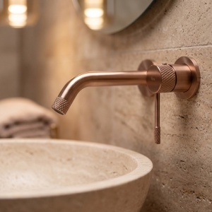 Baterie lavoar incastrata REA Venti Brush Copper - Img 3