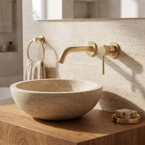 Baterie lavoar incastrata REA Venti Brush Gold - Img 3