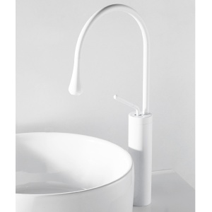 Baterie Lavoar PRO IKA, Montaj Pe Blat, Capat Fix, Monocomanda, Inaltime 47 Cm, Alb - Img 7