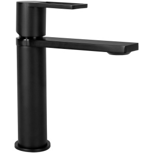 Baterie Lavoar REA FLIP BLACK LOW, Montaj Pe Blat, Capat Fix, Monocomanda, Inaltime 18 Cm, Negru - Img 4