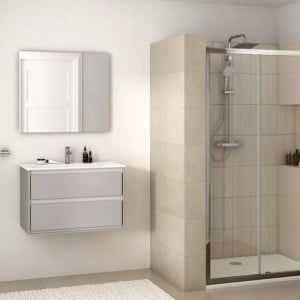 Baterie lavoar tip Grande Ideal Standard Connect Air BlueStart argintiu Silver Storm cu ventil metalic - Img 4