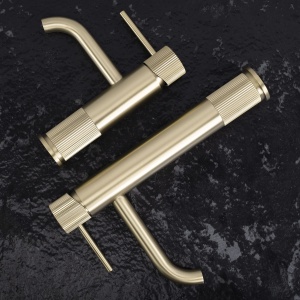 Baterie pentru baie Rea Lungo Stripe Brush Gold Low - Img 5