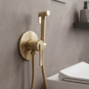 Baterie pentru bideu cu dus Rea Ontario Brush Gold - Img 5
