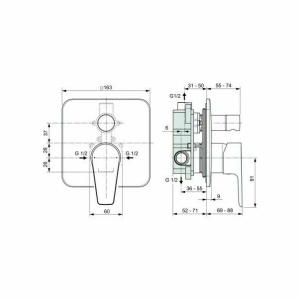 Baterie pentru cada Ideal Standard Cerafine D incastrata - Img 2
