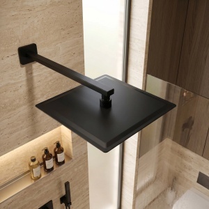 Brat de dus patrat 40 cm REA Black JS-9022B - Img 2