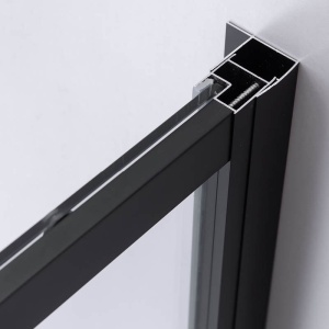Cabina de dus BS11B Patrata 90x90cm, Design Modern +Cada de dus Riko, Culoare Negru - Img 13