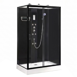 Cabina de dus cu hidromasaj MO-0550B-912 dreapta 120 x 90 x 215 cm profil negru