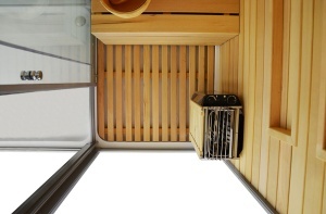 Cabina de dus cu hidromasaj si functie de sauna cu abur, sauna uscata 180 x 110 x 223 cm alb/lemn - Img 24
