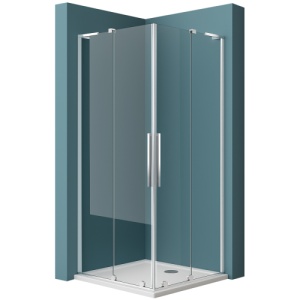 Cabina de dus culisanta Veldman Dakota Duo crom 80 x 110 cm sticla 8 mm