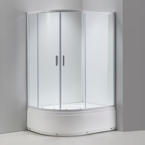 Cabina de dus din sticla securizata cu cadita de dus inalta montaj stanga Maja 115 x 85 cm - Img 8