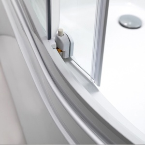 Cabina de dus din sticla securizata cu cadita de dus inalta montaj dreapta Maja 115 x 85 cm - Img 21