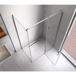 Cabina de dus dreptunghiulara cu cadita de dus, Culoare Negru, Dimensiune 120X100 cm, Finisaj Crom - Img 22