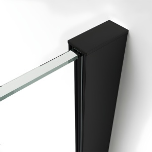 Cabina de dus dreptunghiulara din sticla securizata 8 mm si rame negre KZ22C 120 x 80 cm - Img 6